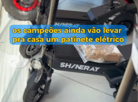 Shineray eleva o nível da premiação da Meia Maratona do Marco Zero com Patinete Elétrico PTXR para os campeões